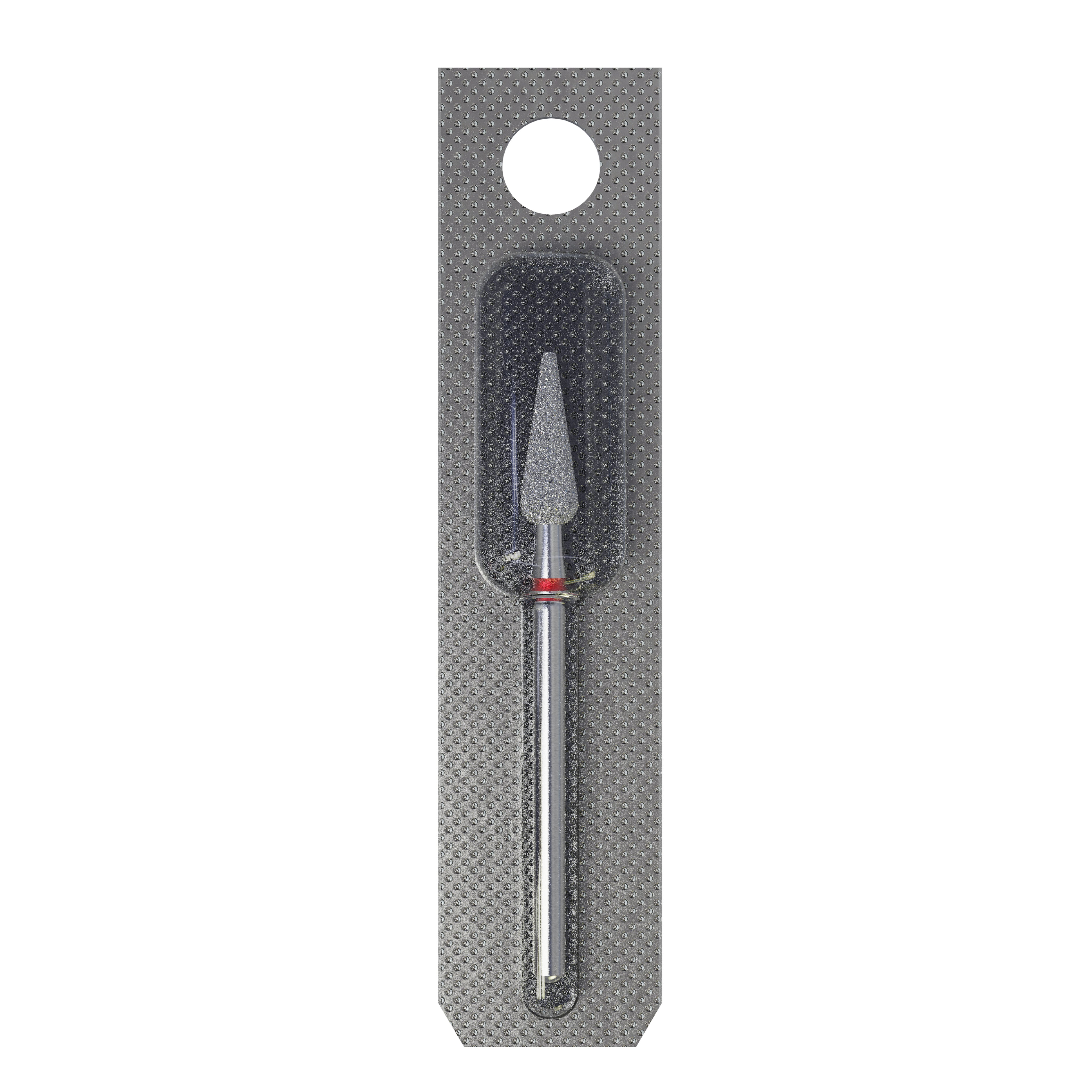 Diamond nail drill bit pointed pear red EXPERT head diameter 4 mm / working part 12 mm