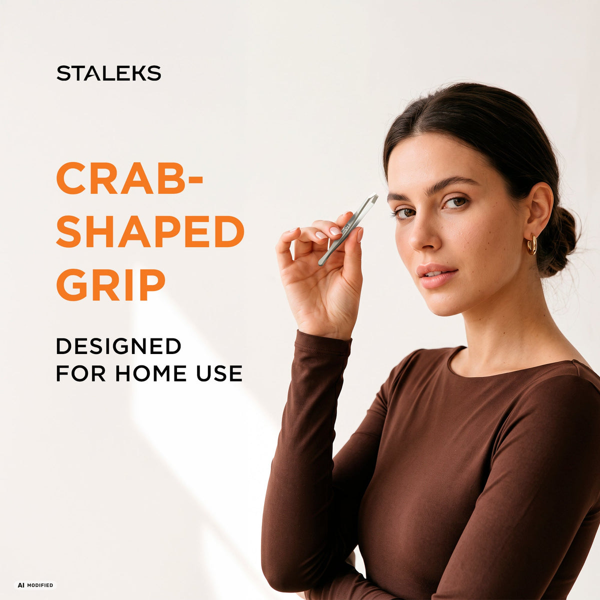 Pinzette per sopracciglia STALEKS CLASSIC larghe, smussate, stile granchio [TC-10/9]