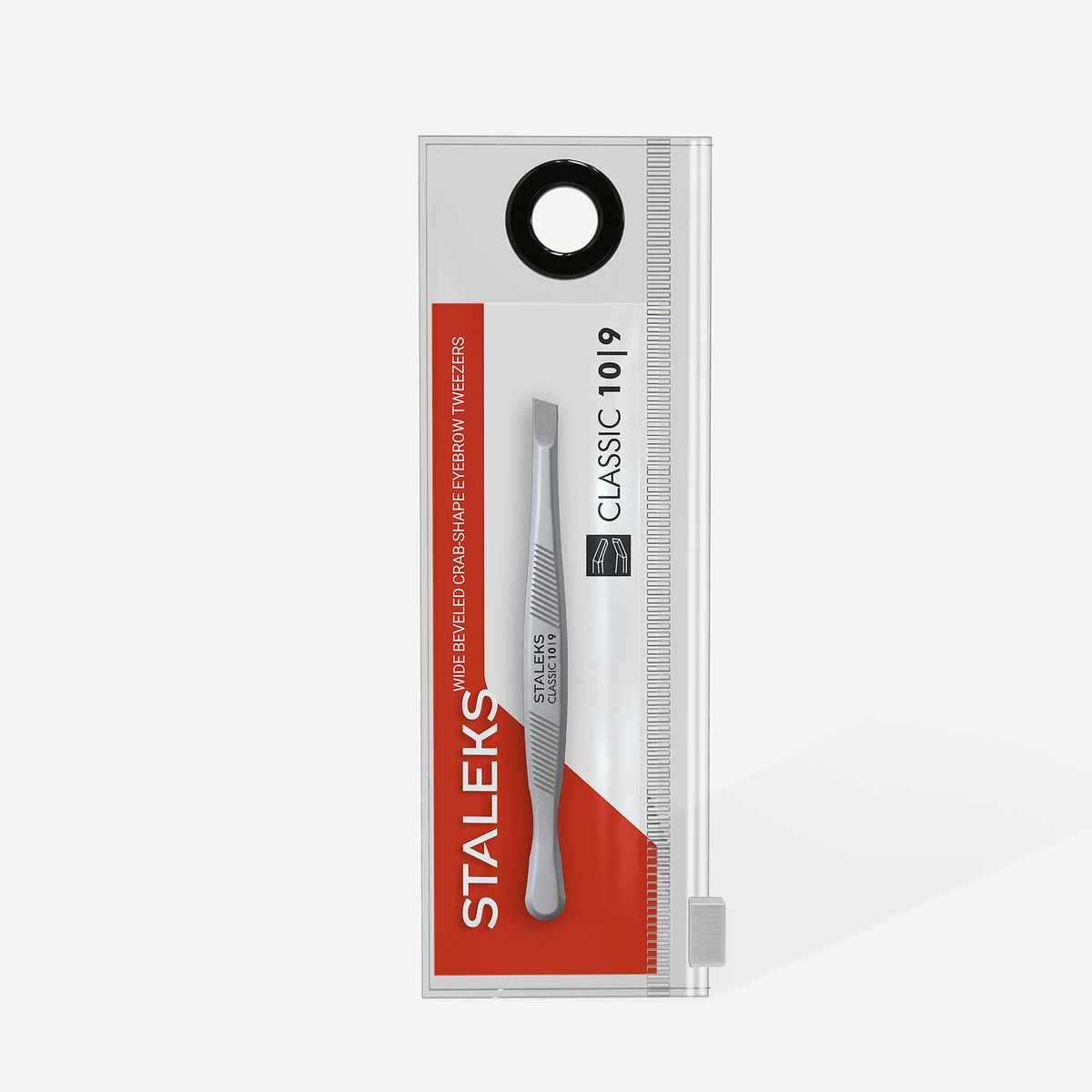 Pinzette per sopracciglia STALEKS CLASSIC larghe, smussate, stile granchio [TC-10/9]