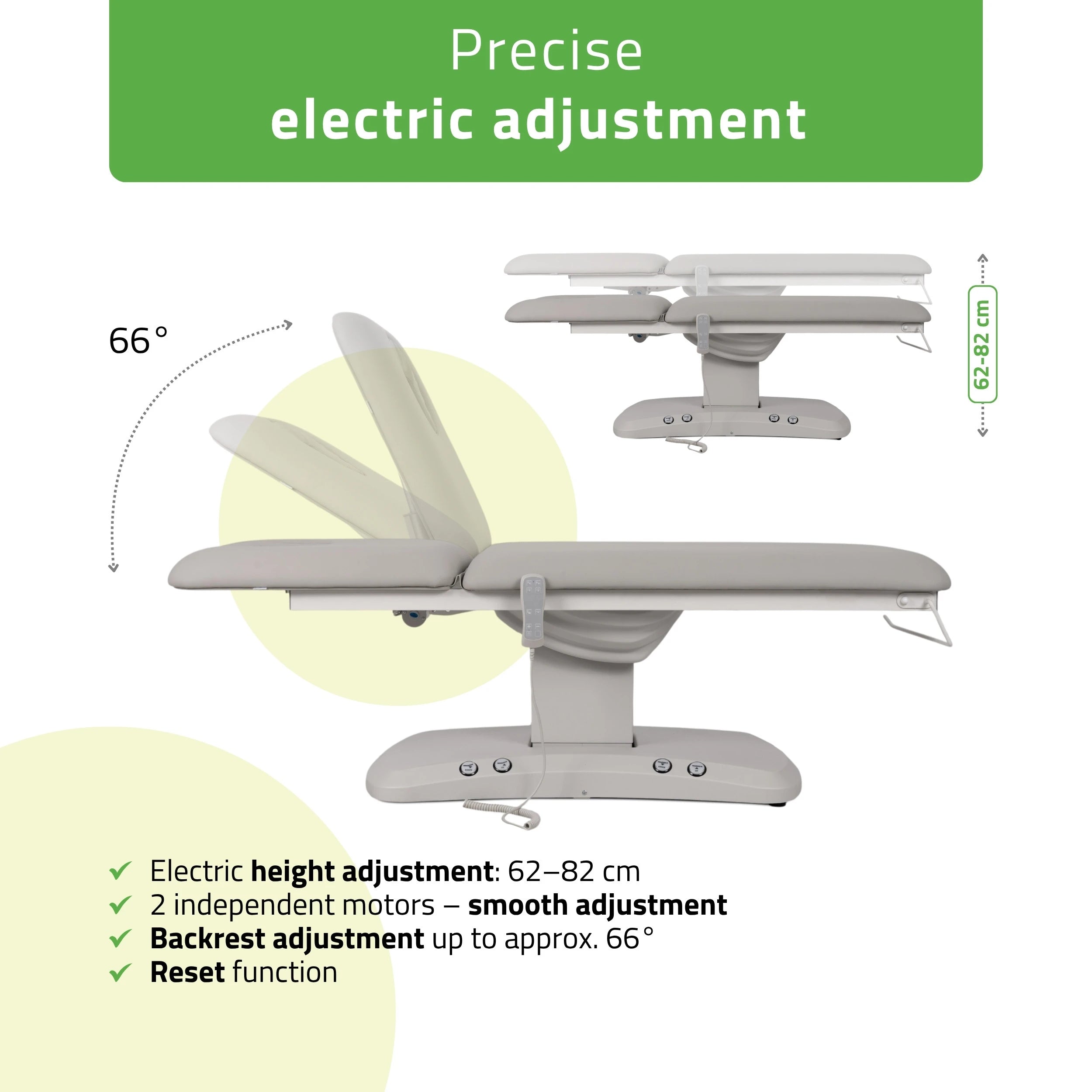 Electric treatment table Estella ERGO 2, Grey – 2 Motors