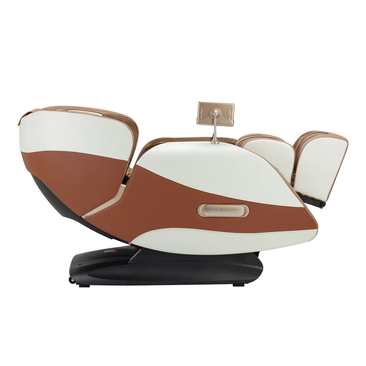 Массажное кресло Sakura Luxury 808, белое с бежевым