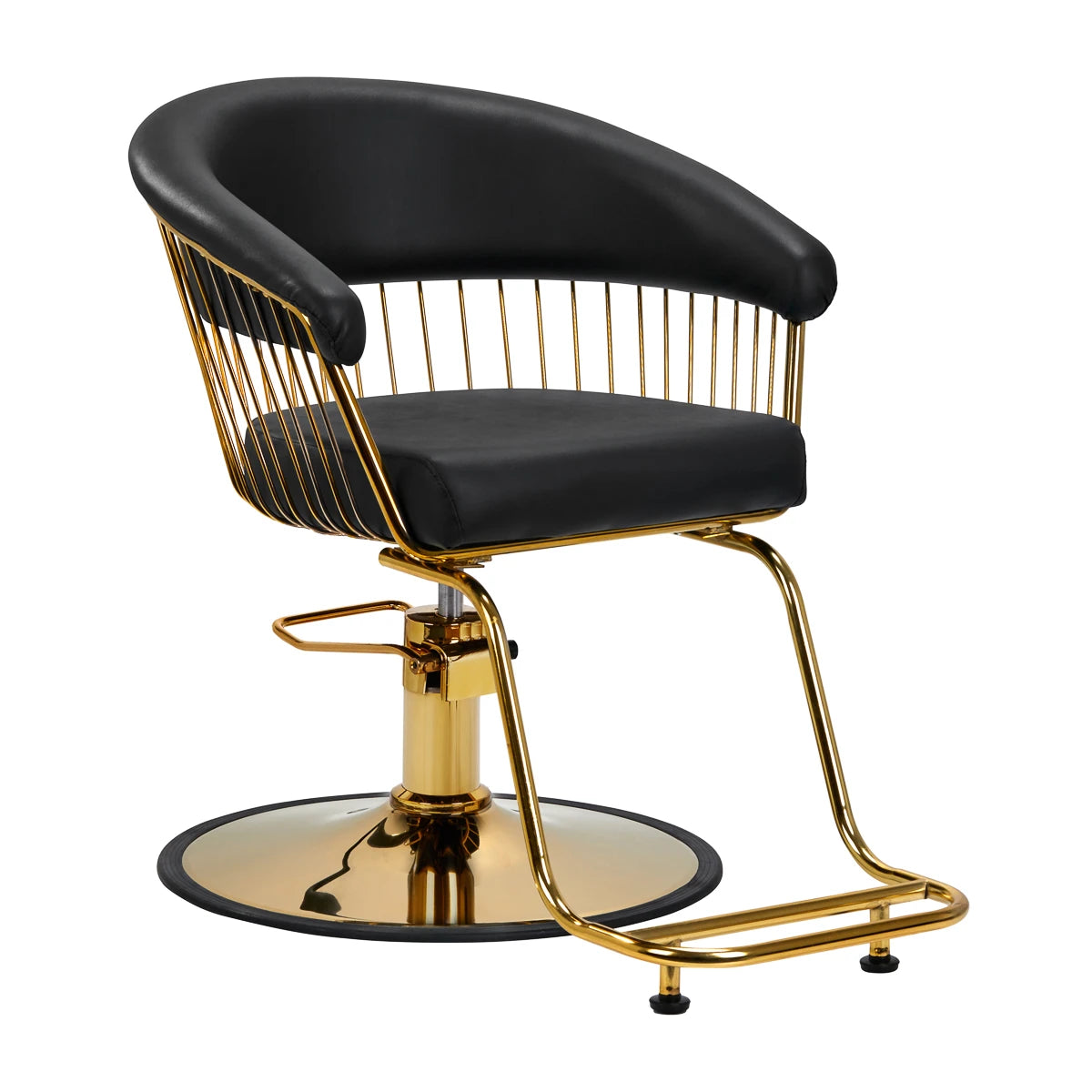 Hair System Lile Friseurstuhl, Schwarz-Gold