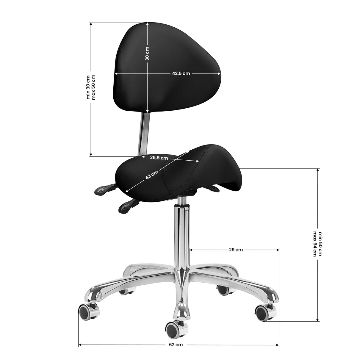 tabouret cosmétique 1004 GIOVANNI noir