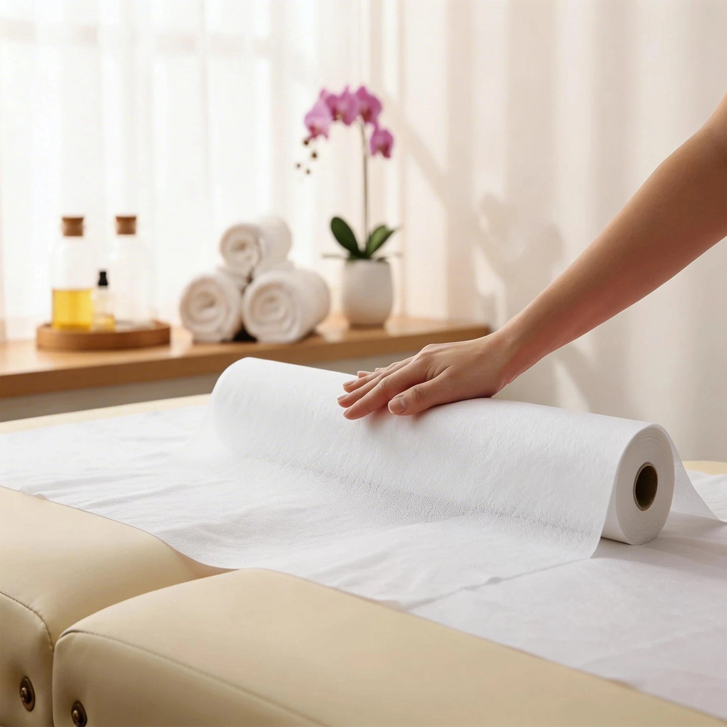 Non-woven medical roll sheet 70 cm x 50 m 15g/m2, white