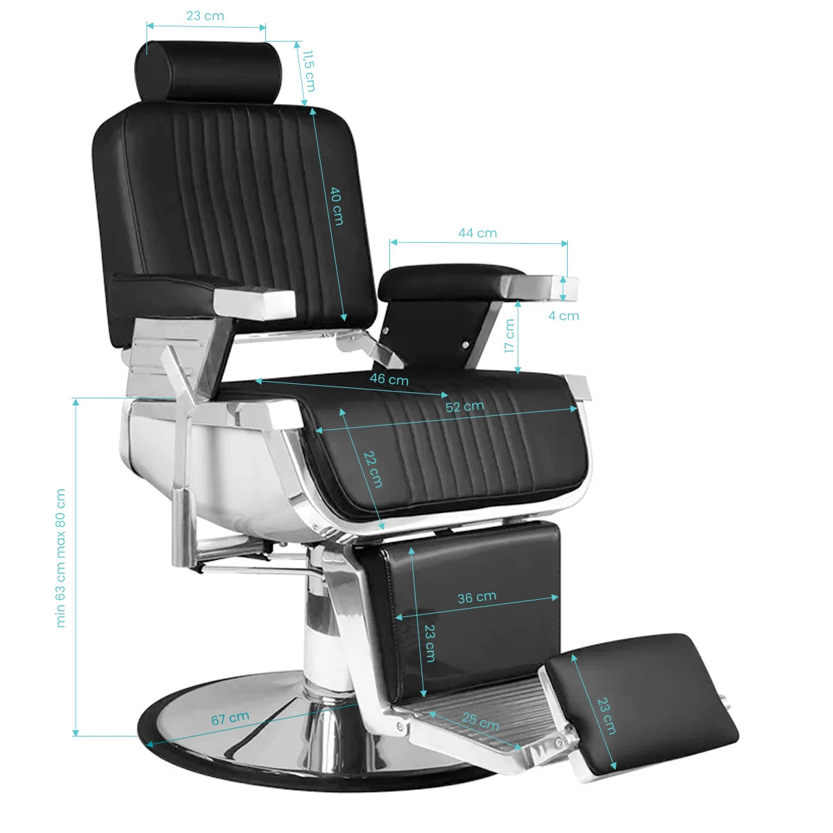Barber Chair Hair system royal x black