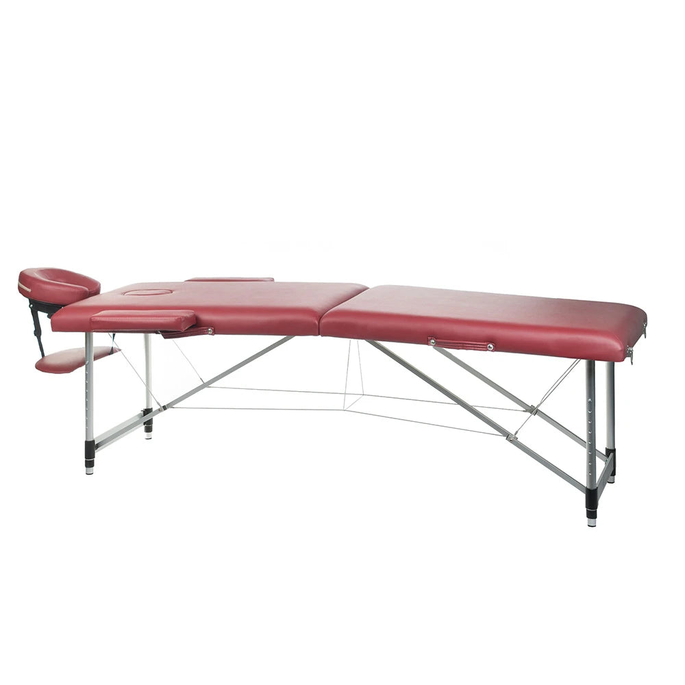 Folding massage table COMFORT 11, bergundy
