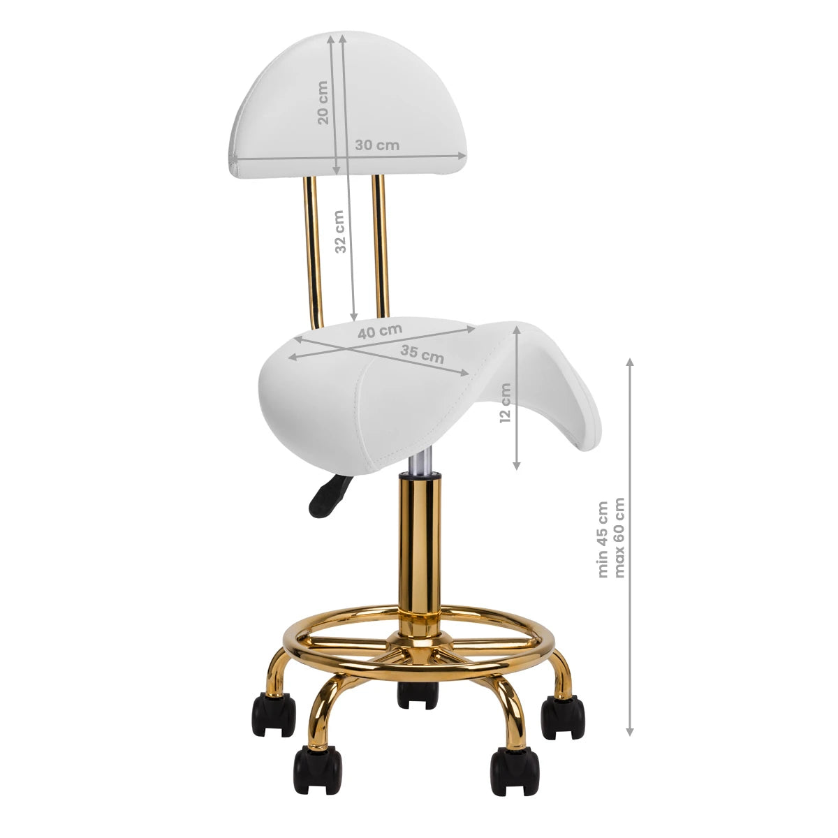 tabouret cosmétique 6001G blanc