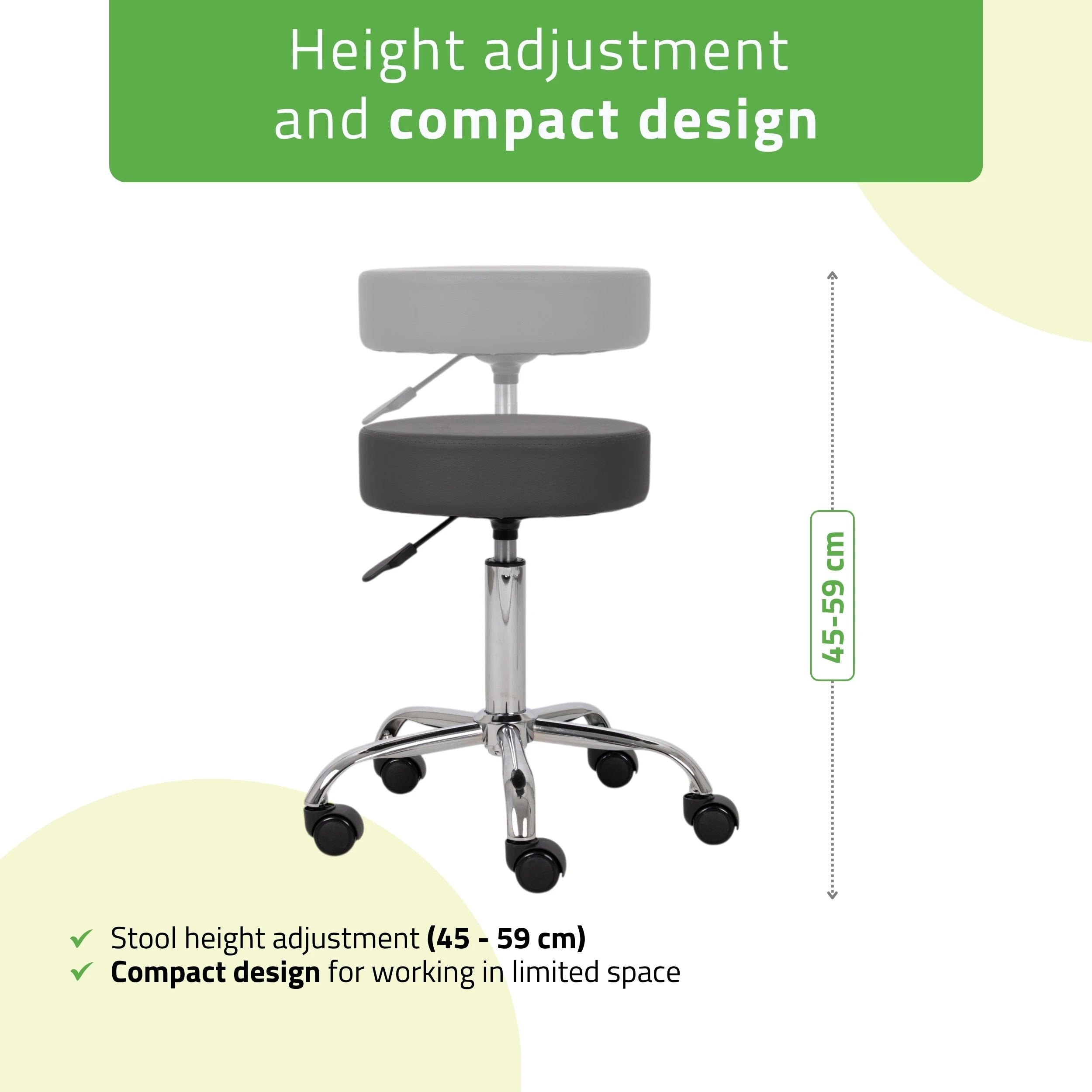 Stool TILA, Comfy Base k521 grey