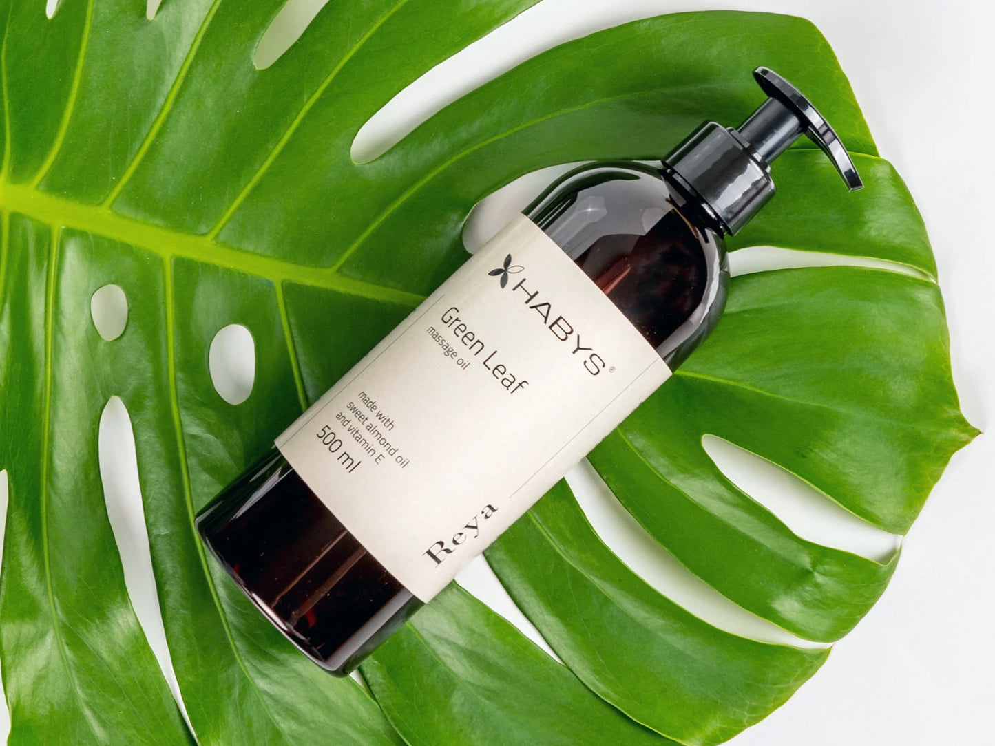 Massage Oil, Green Leaf, HABYS 500 ml