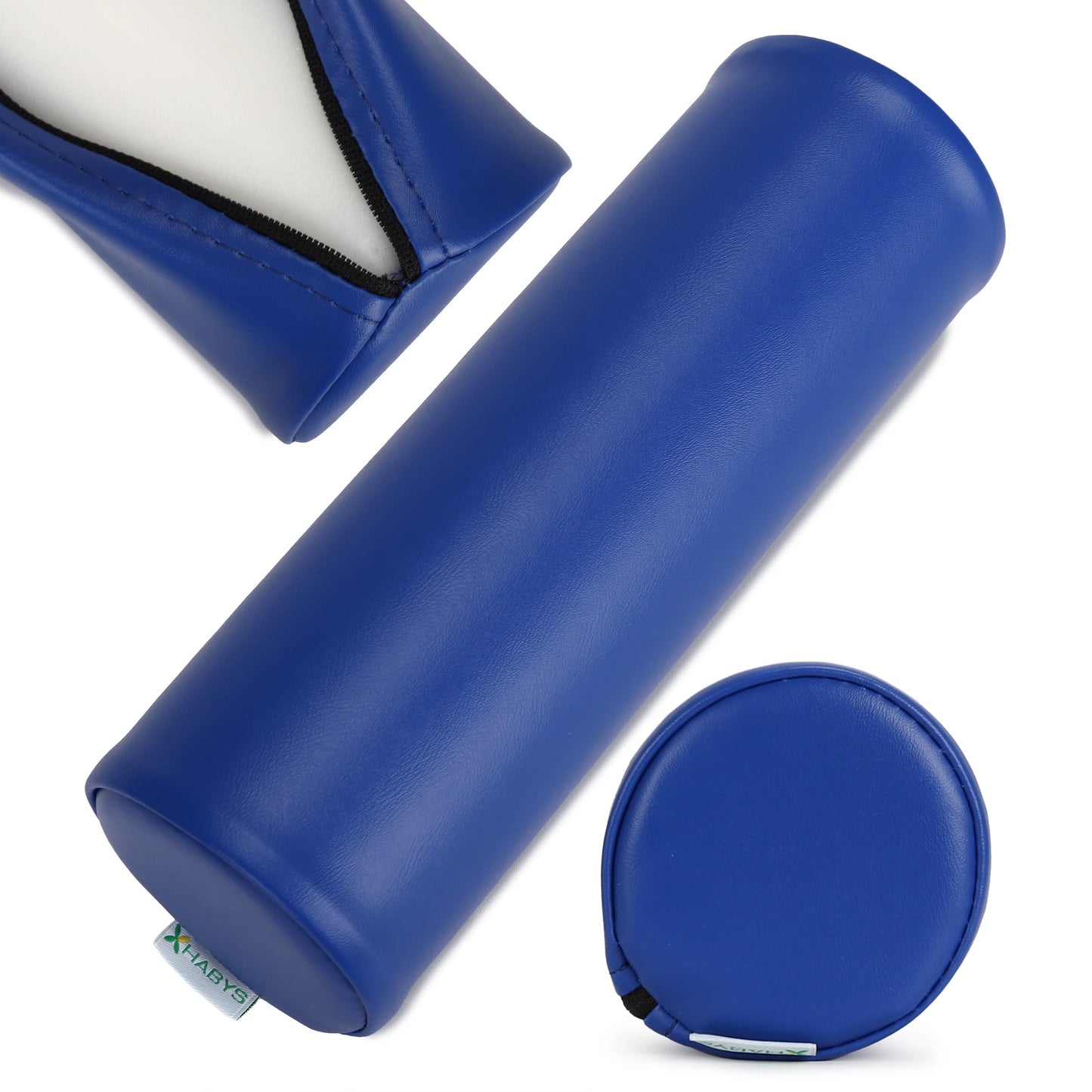 Kulatý relaxační polštář 10x30 K012, námořnická modrá