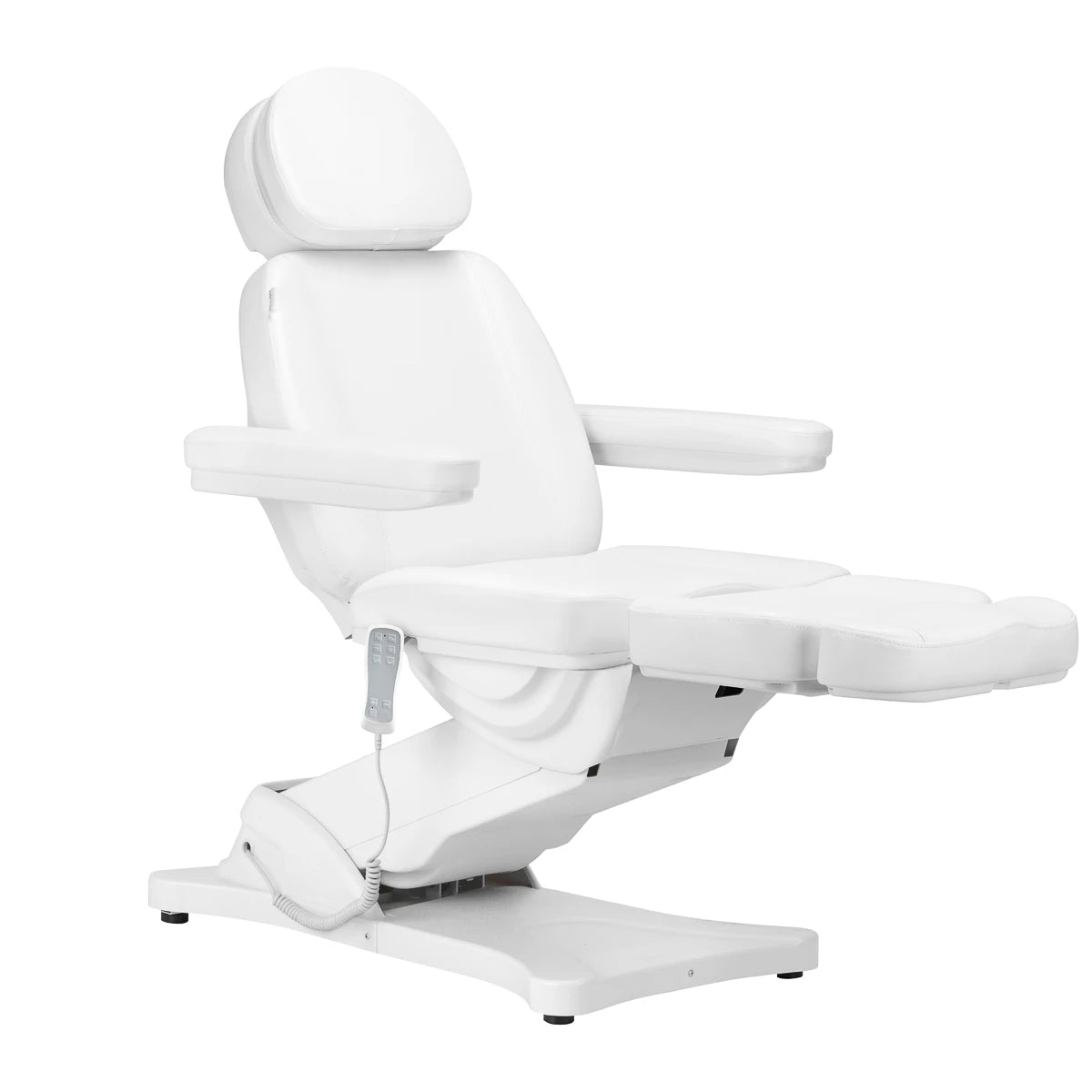 Kosmetoloģijas krēsls - kušete SILLON CLASSIC, 3 motori, ar sildīšanu, balts