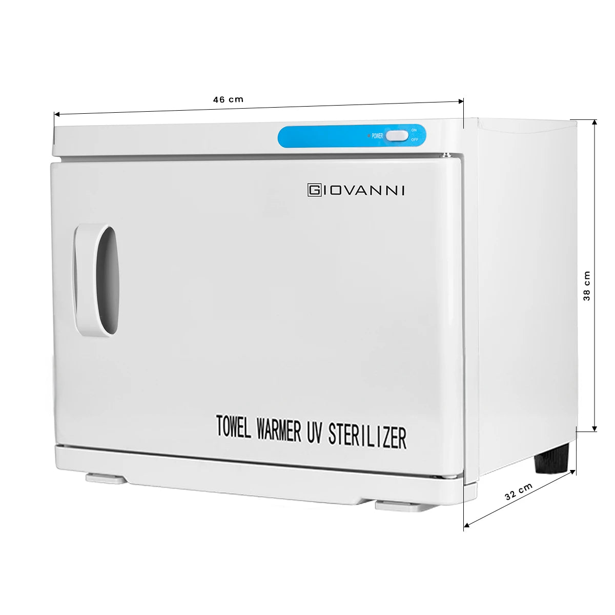 Towel warmer with uv-c 23l sterilizer white