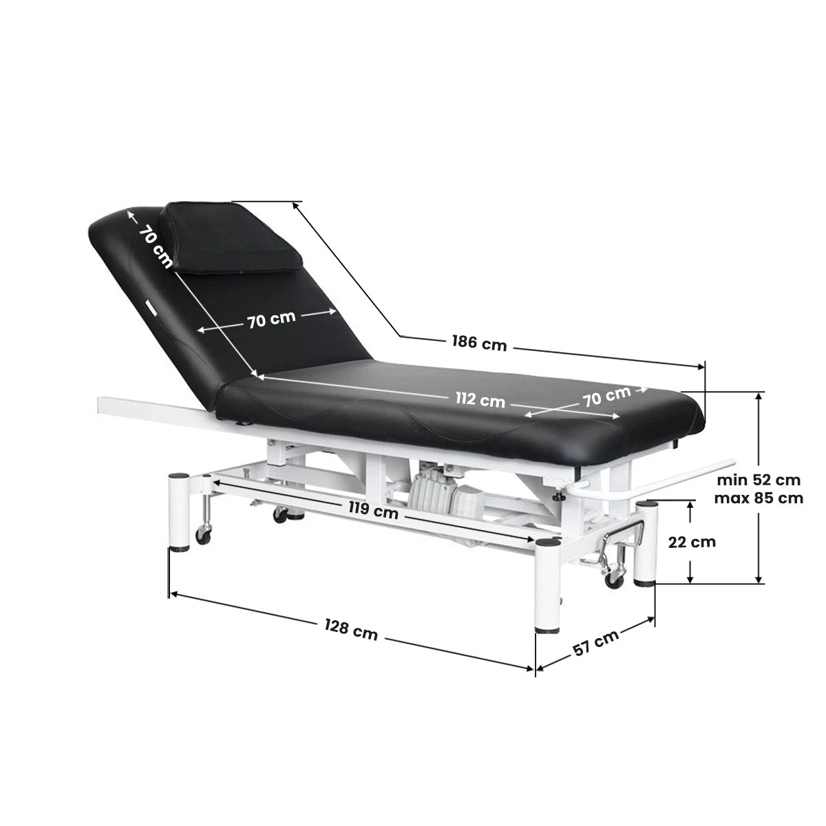 Electric bed for massage azzurro 684 1 strong black