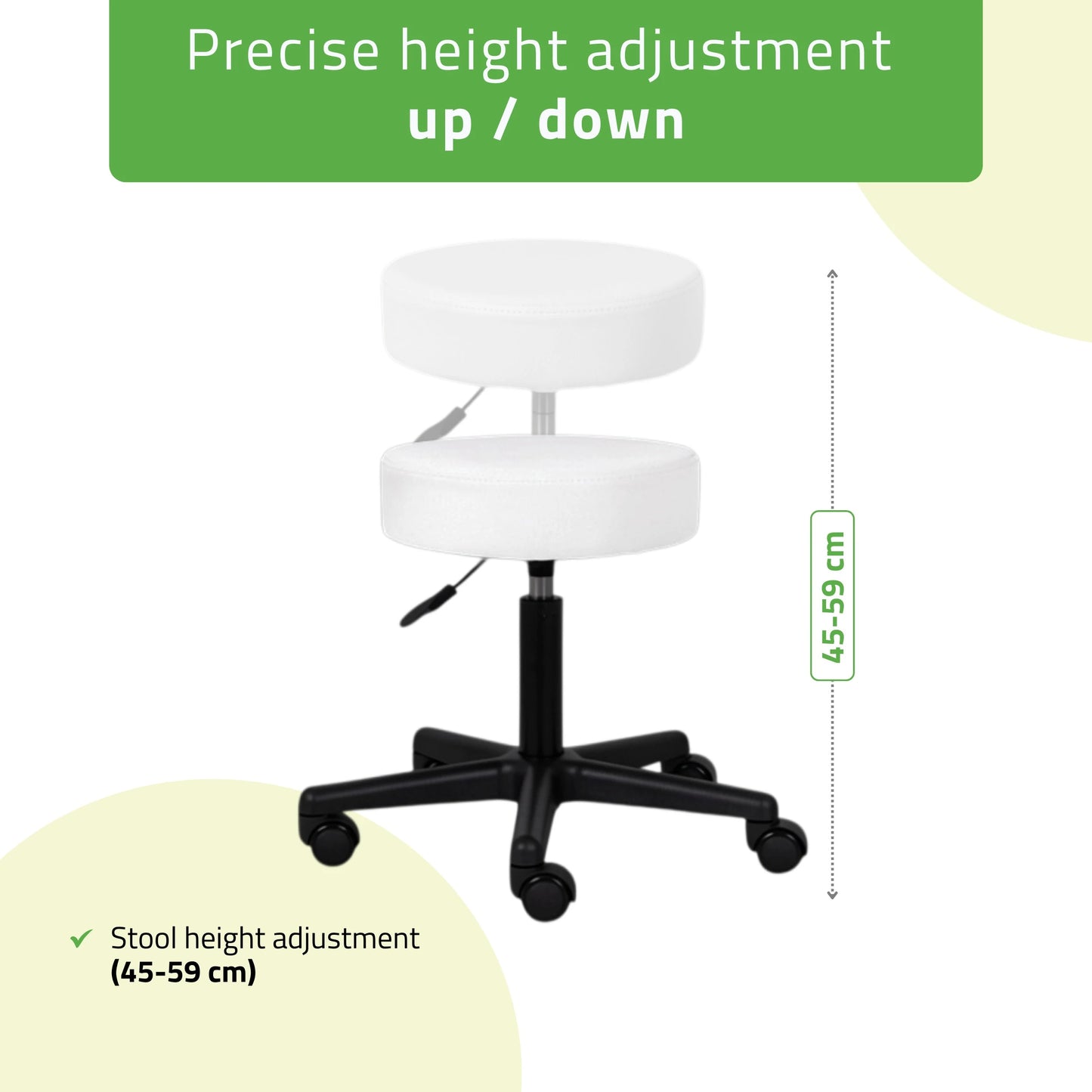 Kosmētiskais krēsls TIMO, Comfy Base k501, balta