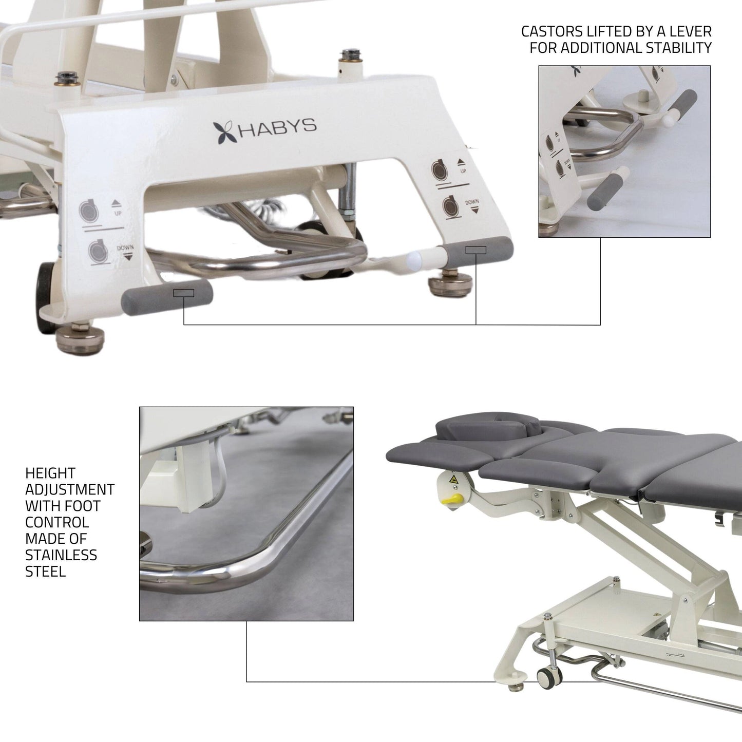 Stationary table de massage Evero X7 ERGO doux Touch K622 gris