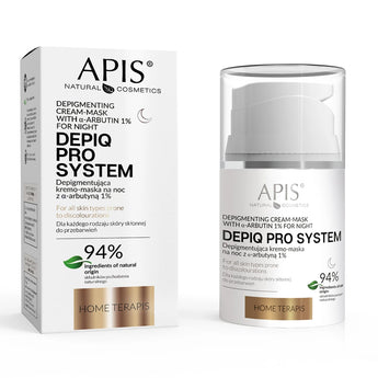 APIS DEPIQ PRO SYSTEM Depigmenting night cream-mask with α-arbutin 1%, 50 ml