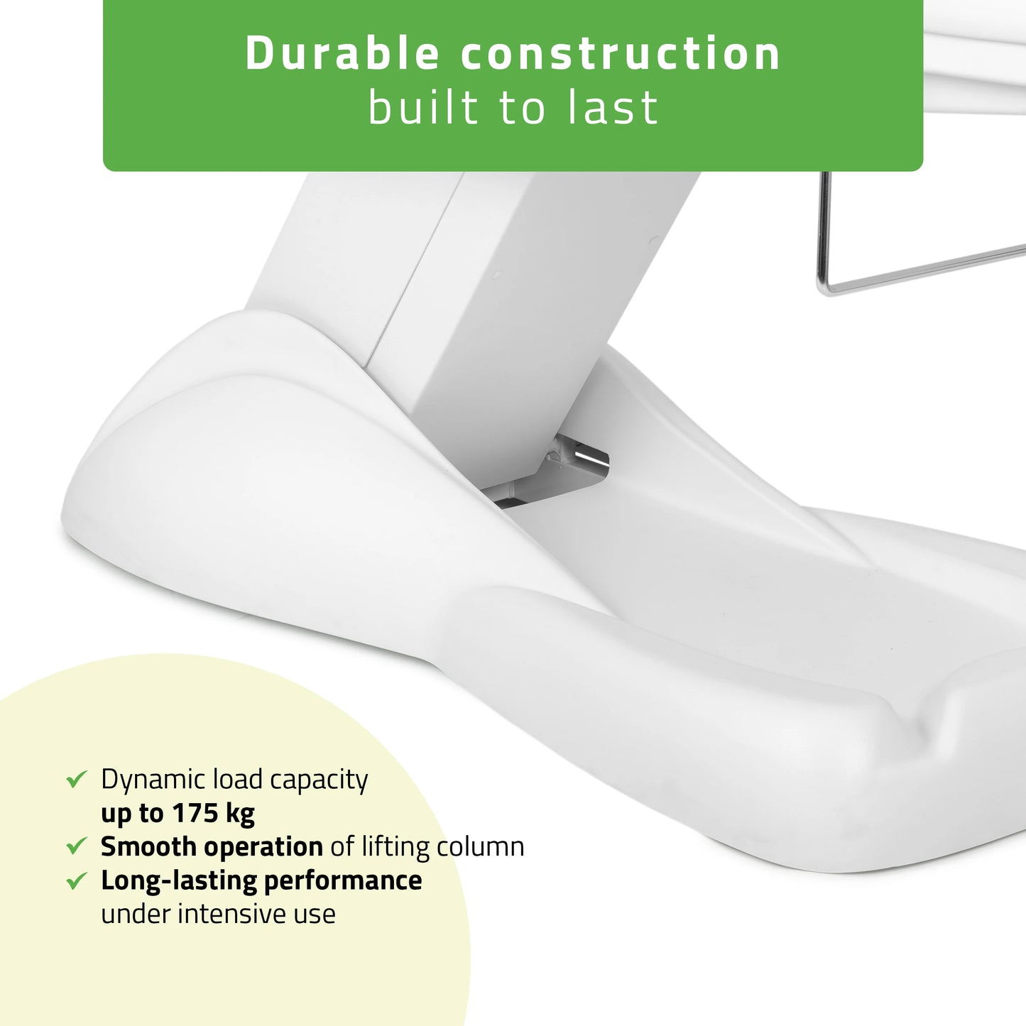 Elektriskā kosmetoloģijas krēsls - kušete Leo PRO 4 Comfy Base k501, balta