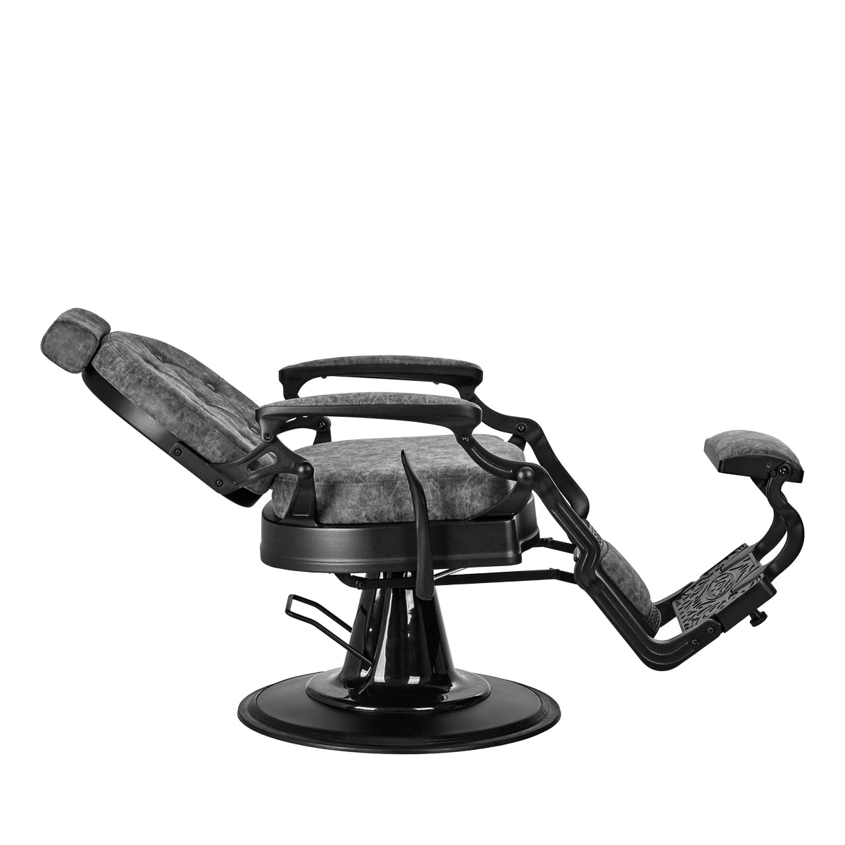 Hairdressing chair Gabbiano President Old Leather gray