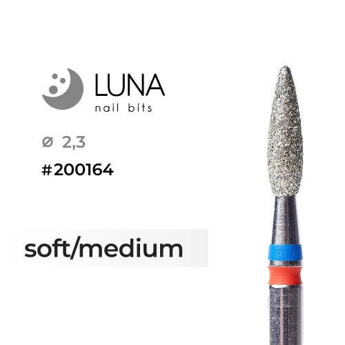 Luna Bits Diamantfräser Flamme 2,3-8, Rot
