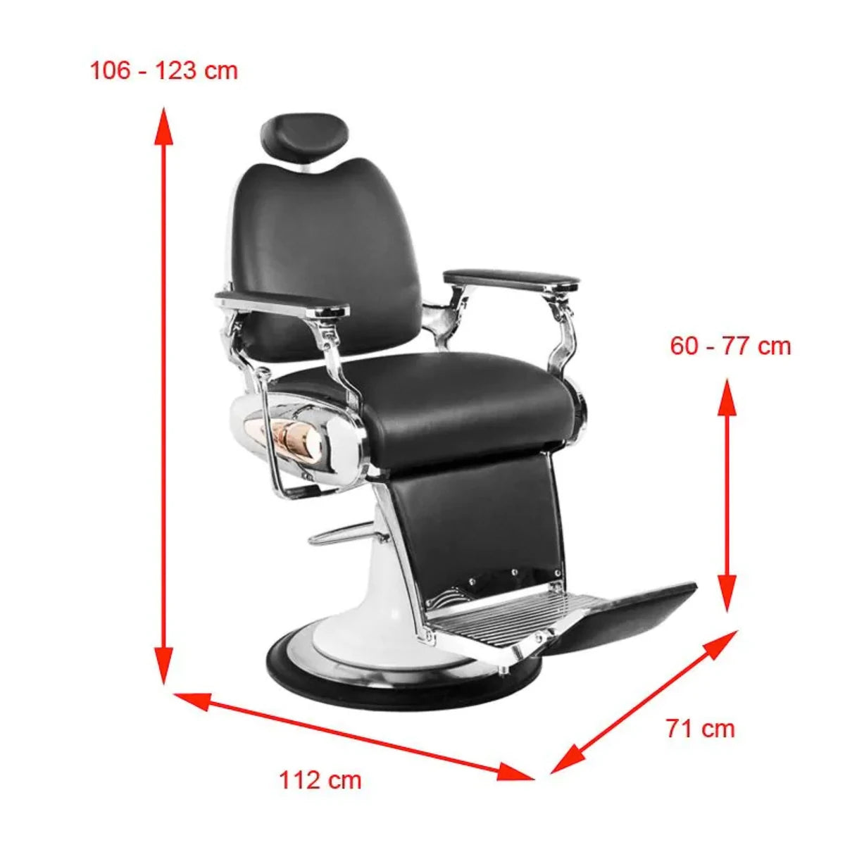 fauteuil Barbier Gabbiano noir moto style