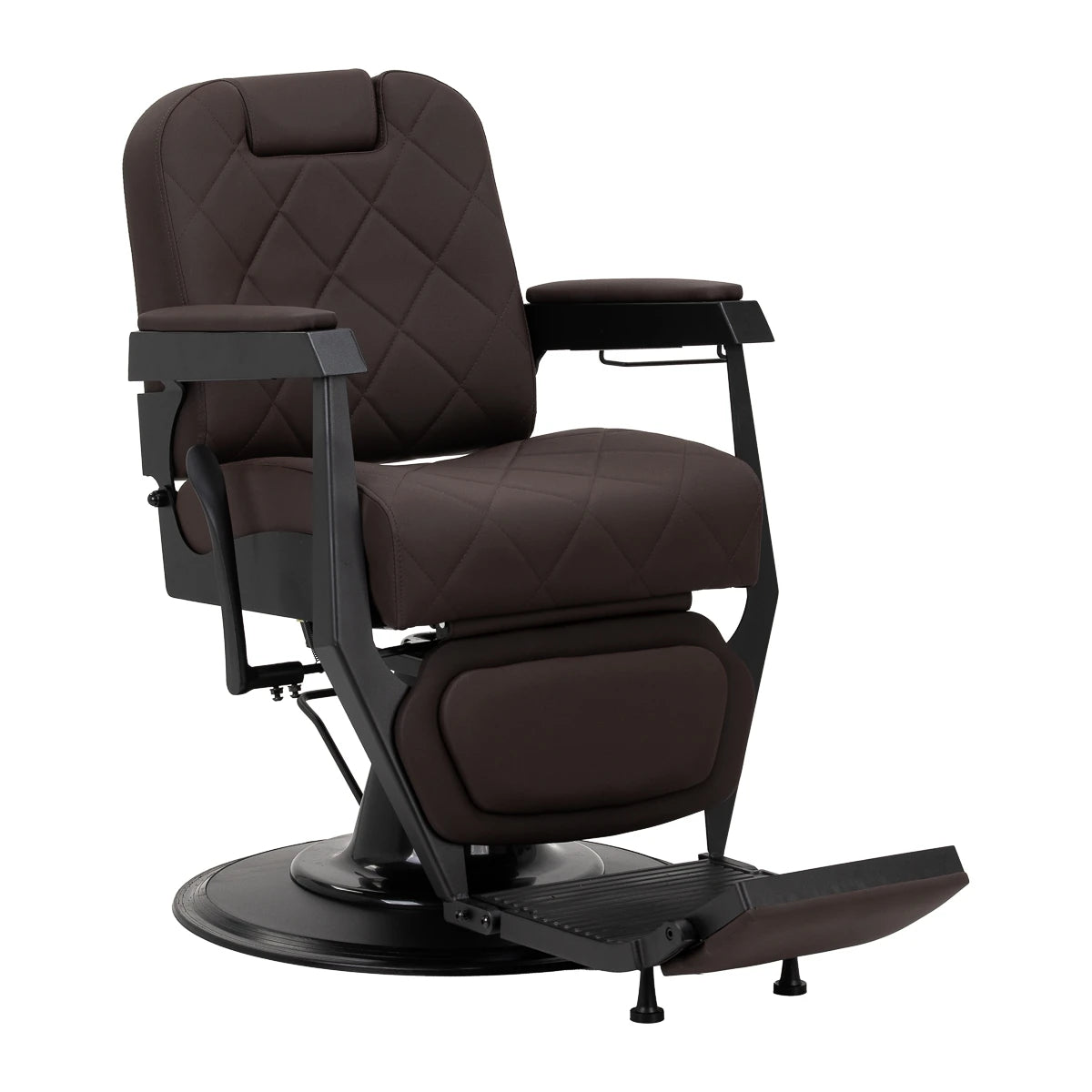 Gabbiano Barberstuhl Bruno, Braun mit schwarzem Rahmen