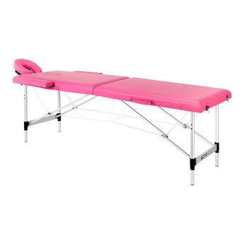 ACTIVFIZJO Comfort taitettava hierontapöytä alumiini 2-osainen, pinkki