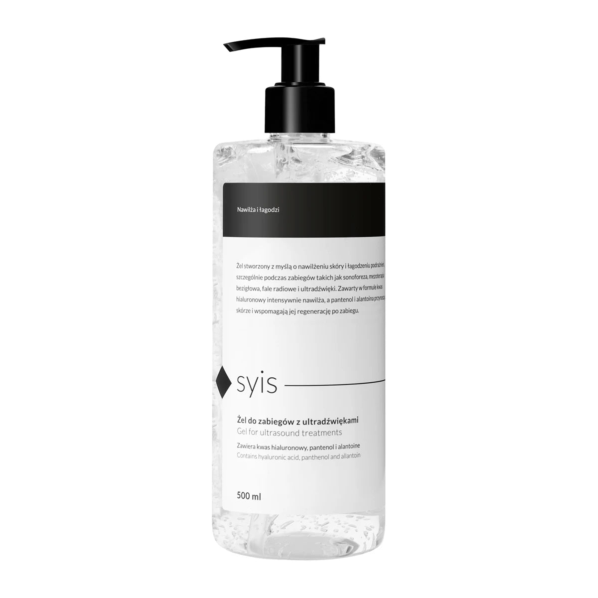 Syis moisturising gel for ultrasons treatments with hyaluronic acid 500 ml
