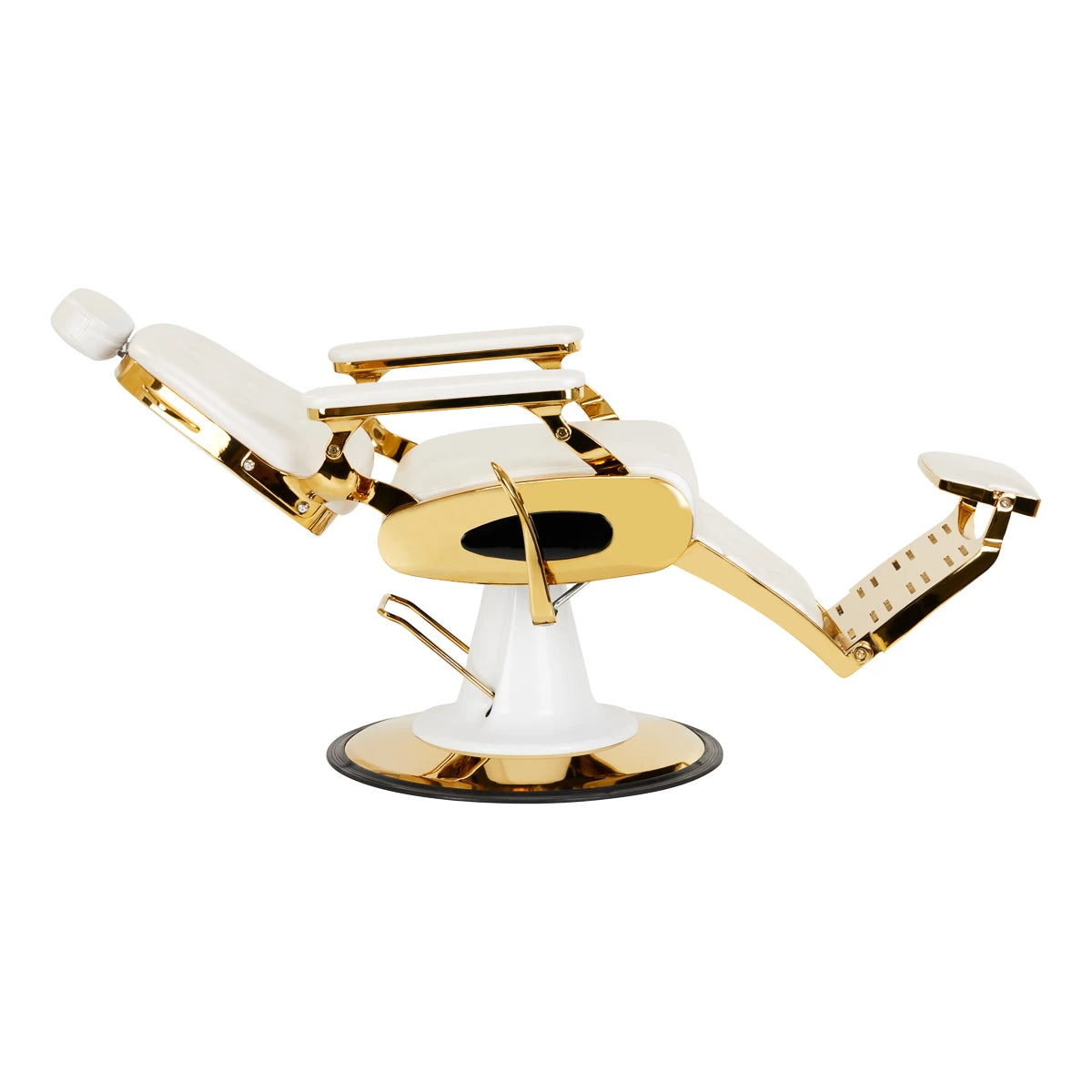 Barber Chair Gabbiano Francesco Gold white