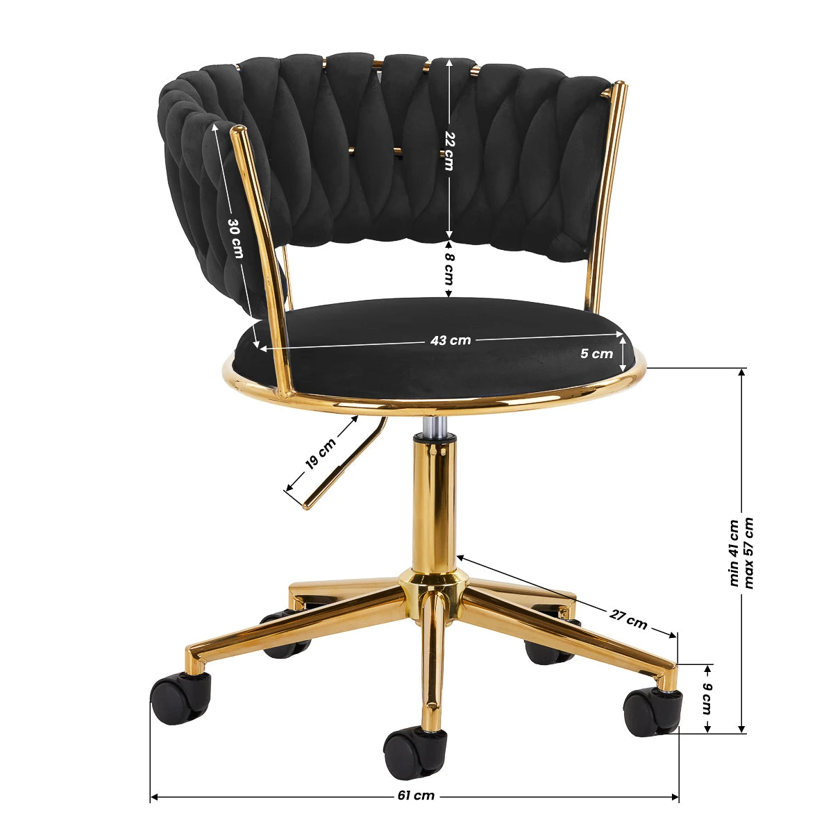 4Rico Armchair QS-GW01G noir