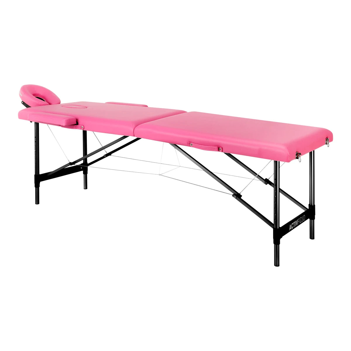 Sulankstomas masažo stalas Activ Fizjo comfort 2 segmentų, rožinė-juoda