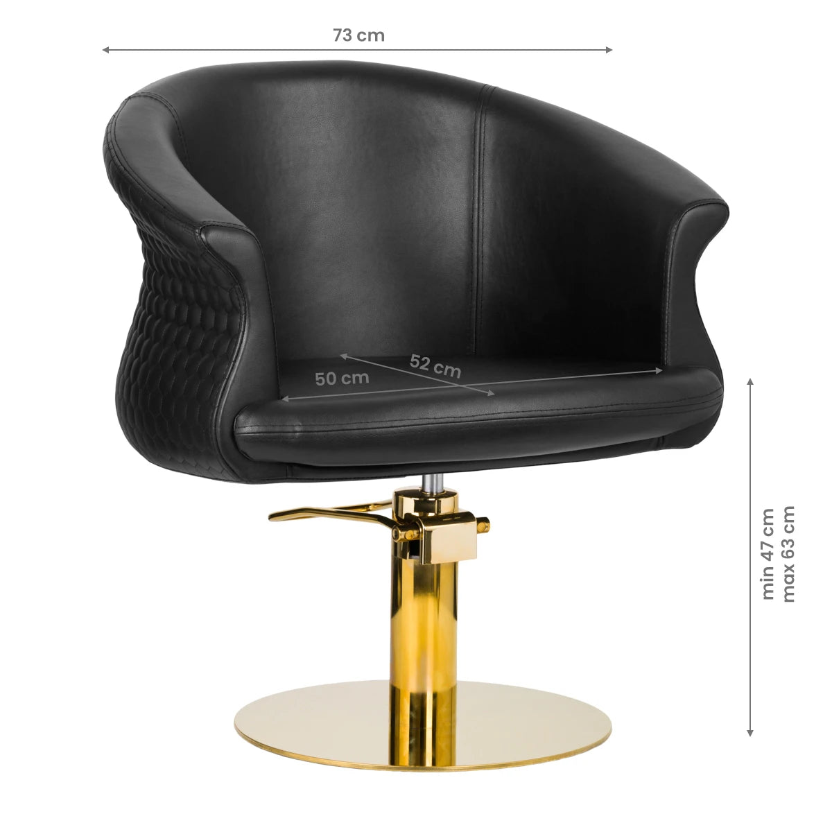 Hairdressing chair GABBIANO VERSAL GOLD BLACK