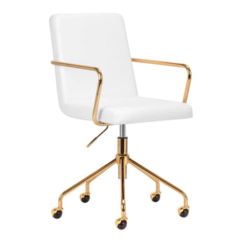 Cosmetic chair QS-OF211G, gold-white