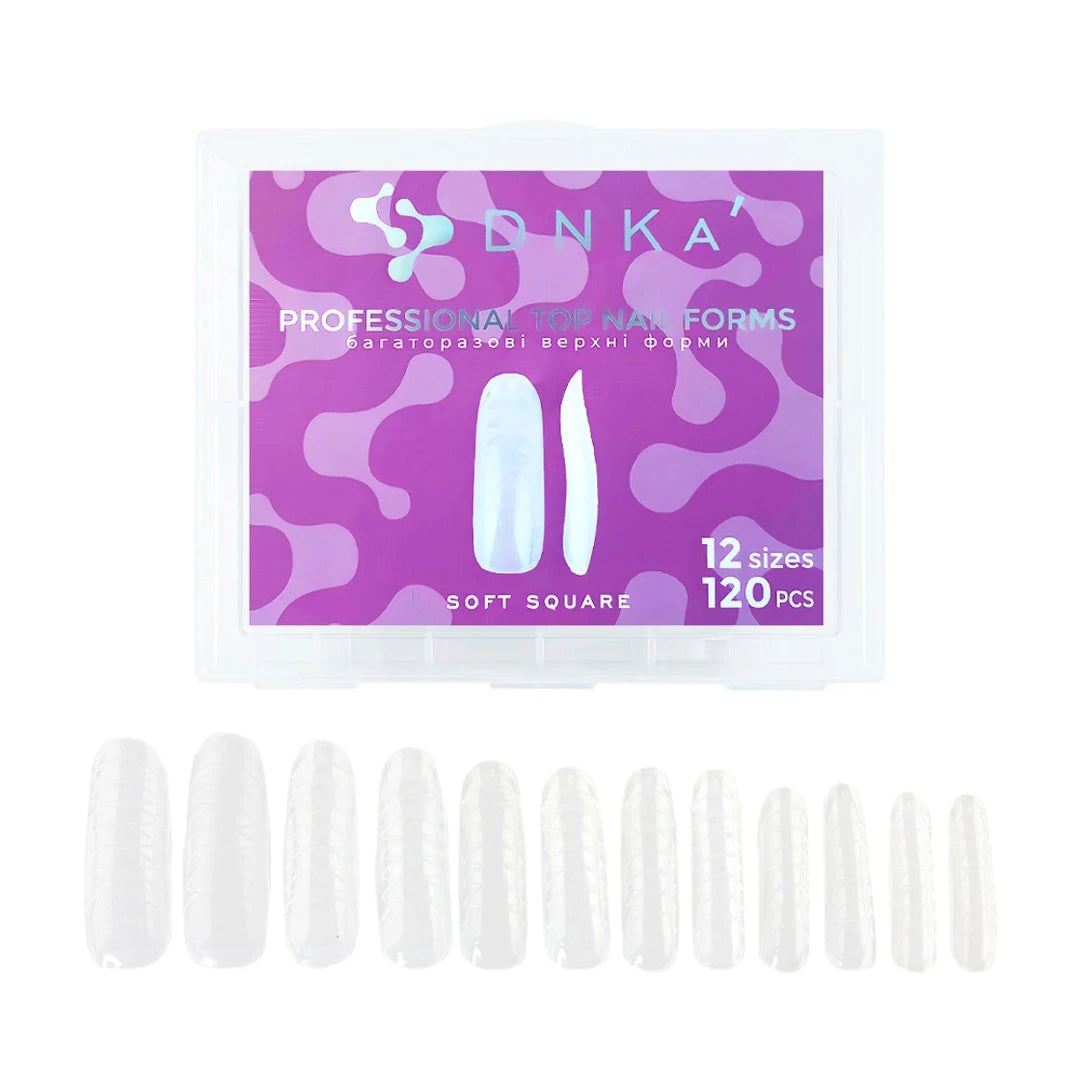 Top forms for nail extension "DNKa", SOFT SQUARE 120 шт.