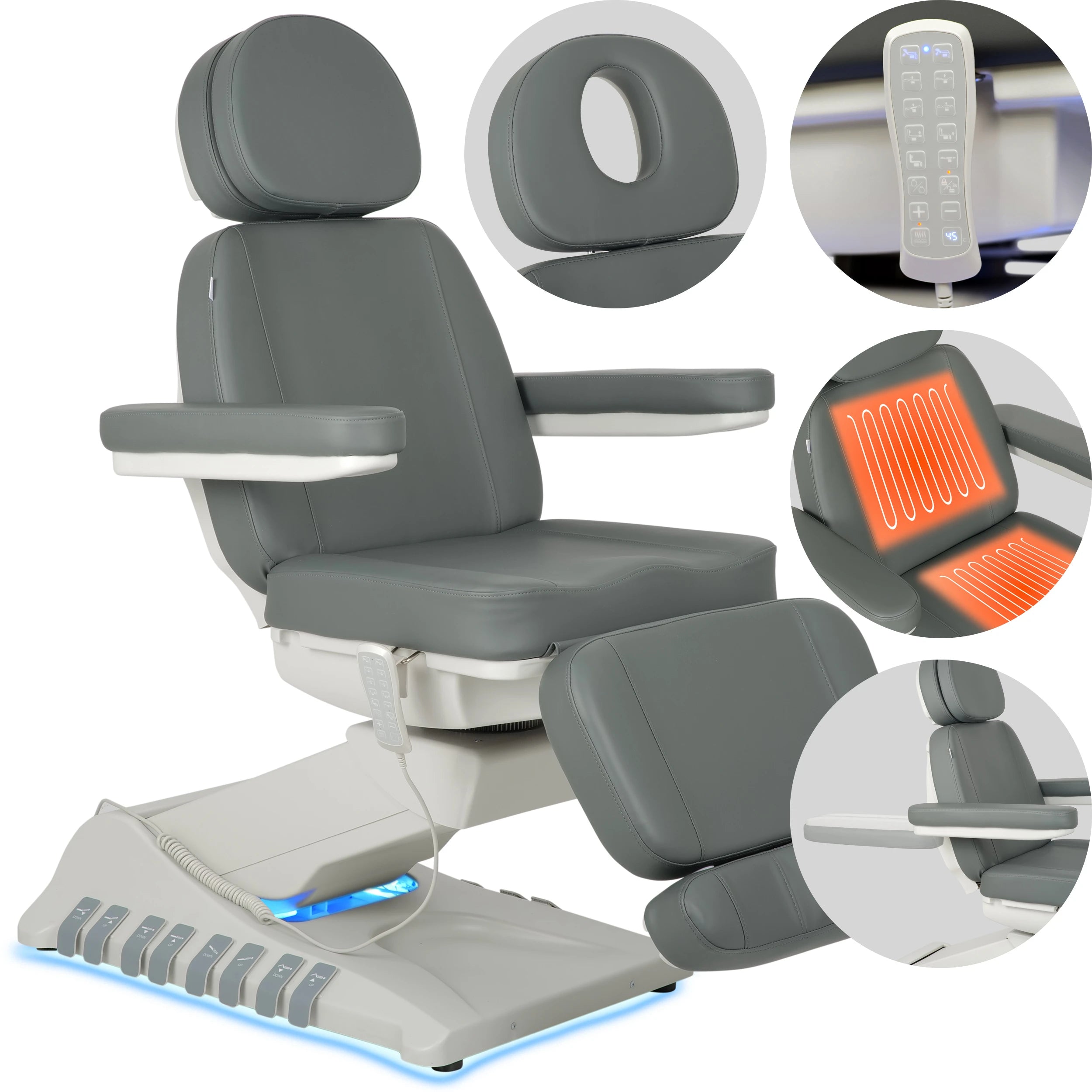 Косметологическое кресло Luxoria PRO 5 k721, ash grey