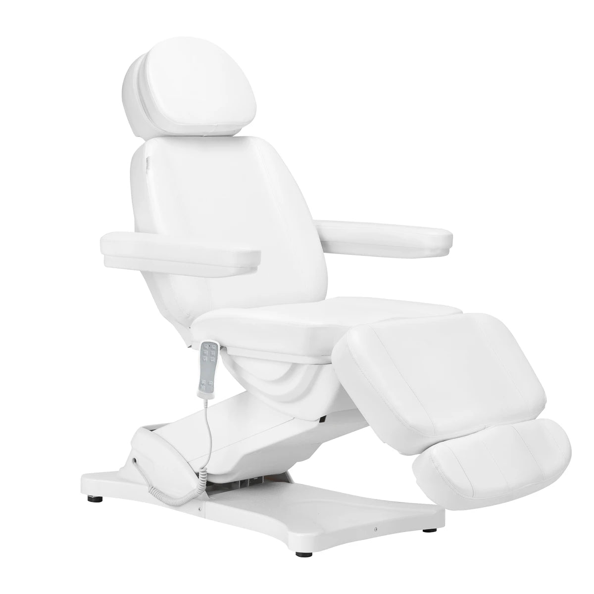 Kosmetoloģijas krēsls - kušete SILLON CLASSIC, 3 motori, ar sildīšanu, balts