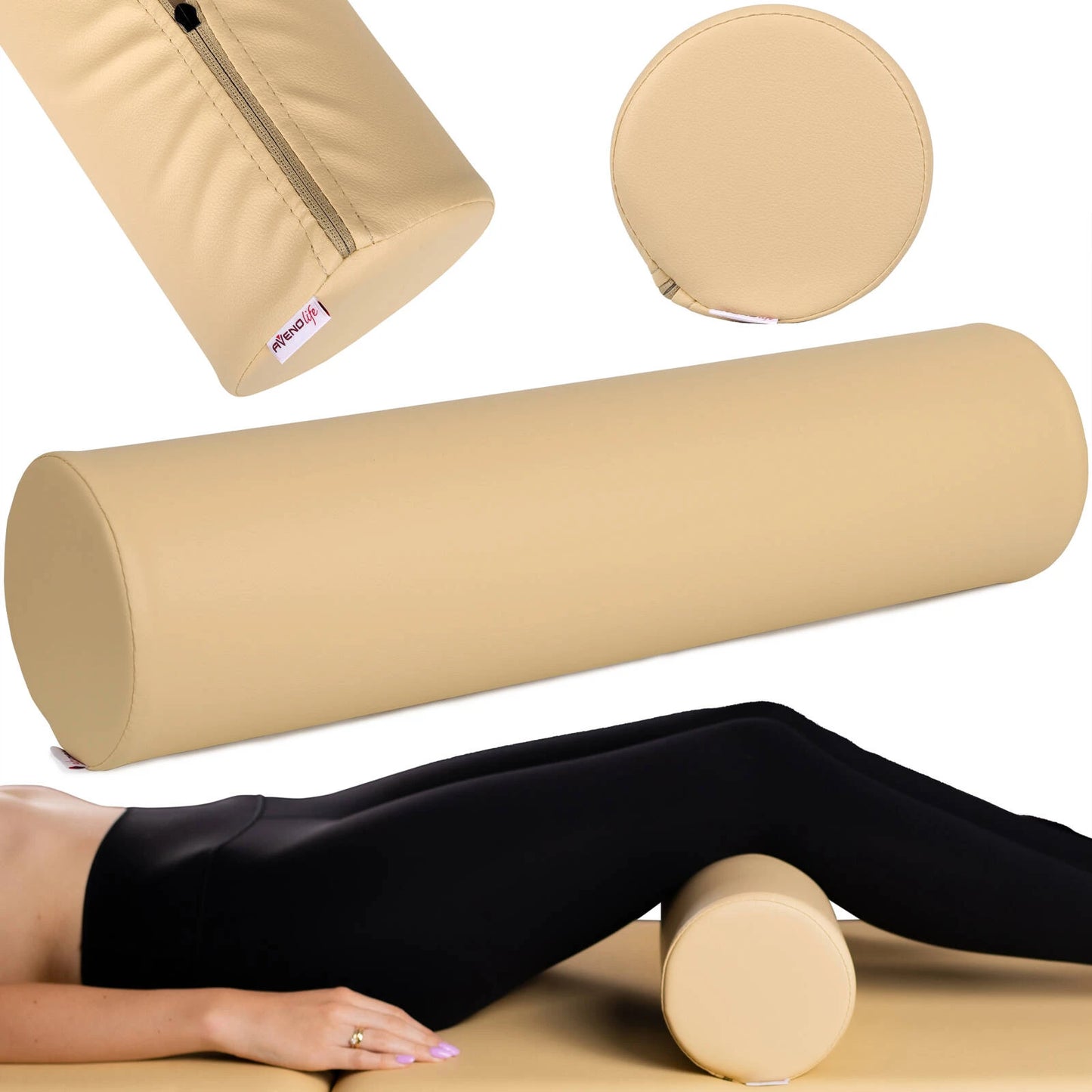 Ronde bolster 15x60 - K533, Beige