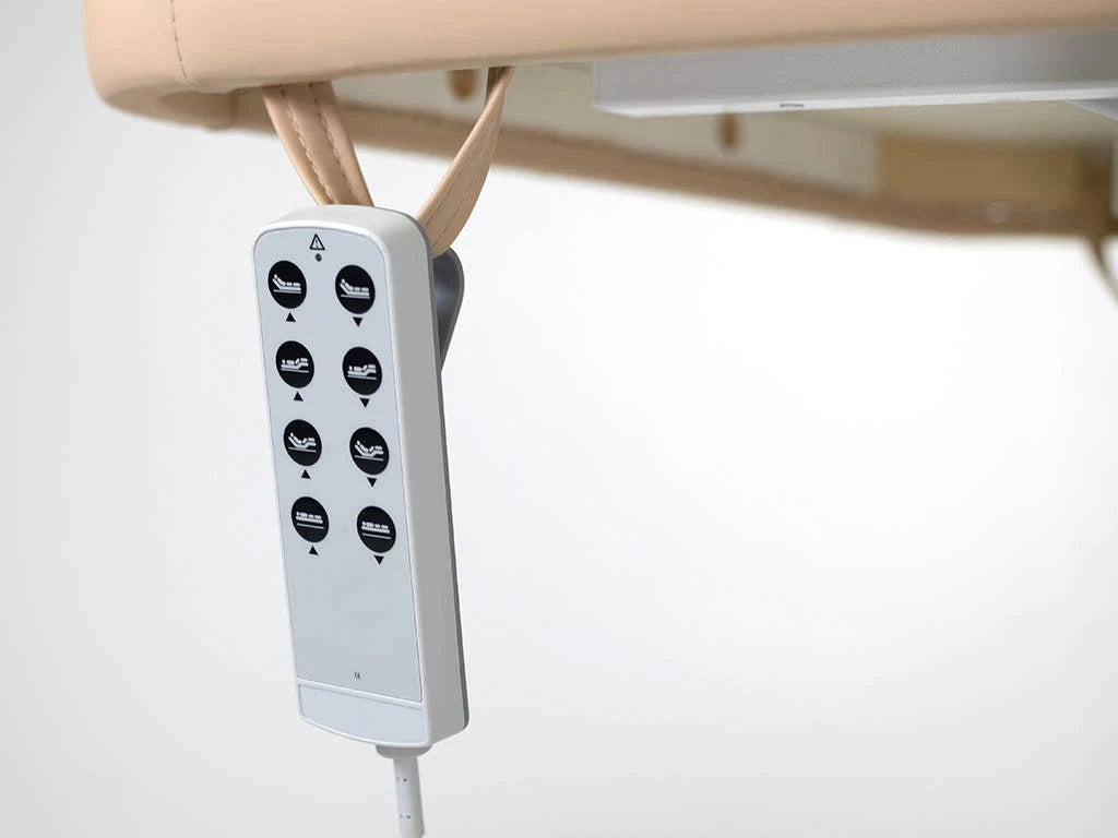 Stacionārs masāžas galds Linea V3 Soft Touch, K607 mokas bēšs