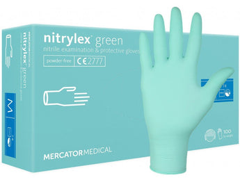 Nitrylex Nitrīla cimdi bez pudras, XS, zaļi, 100 gab.