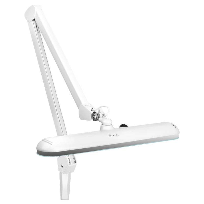 Elegant LED workshop lamp 801 l with a vice reg. white light intensity