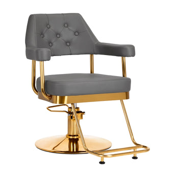 Hairdressing chair GABBIANO Granda gold grey
