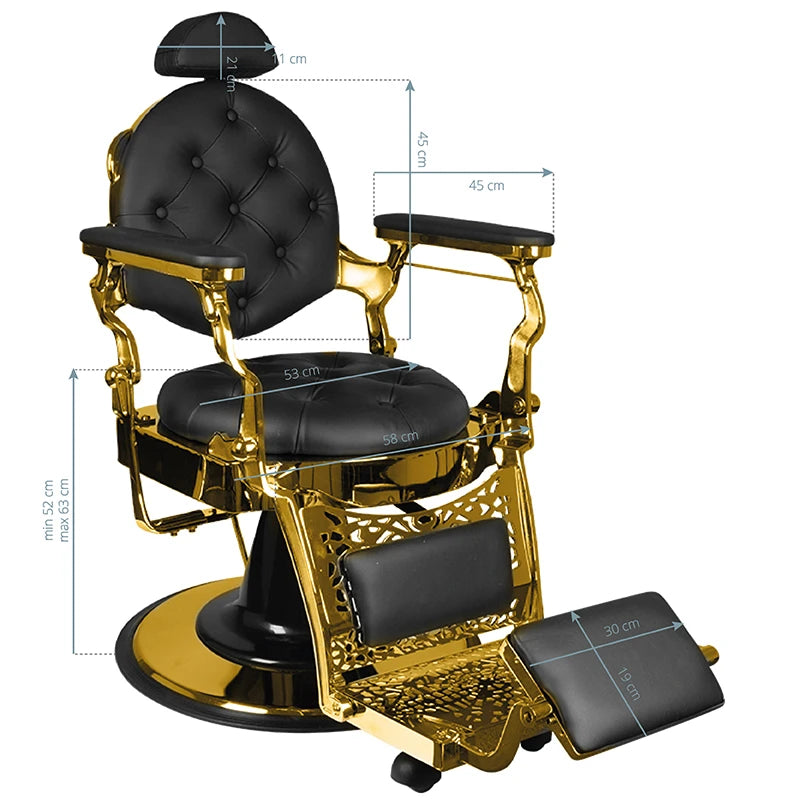 Barber Chair Gabbiano giulio gold black