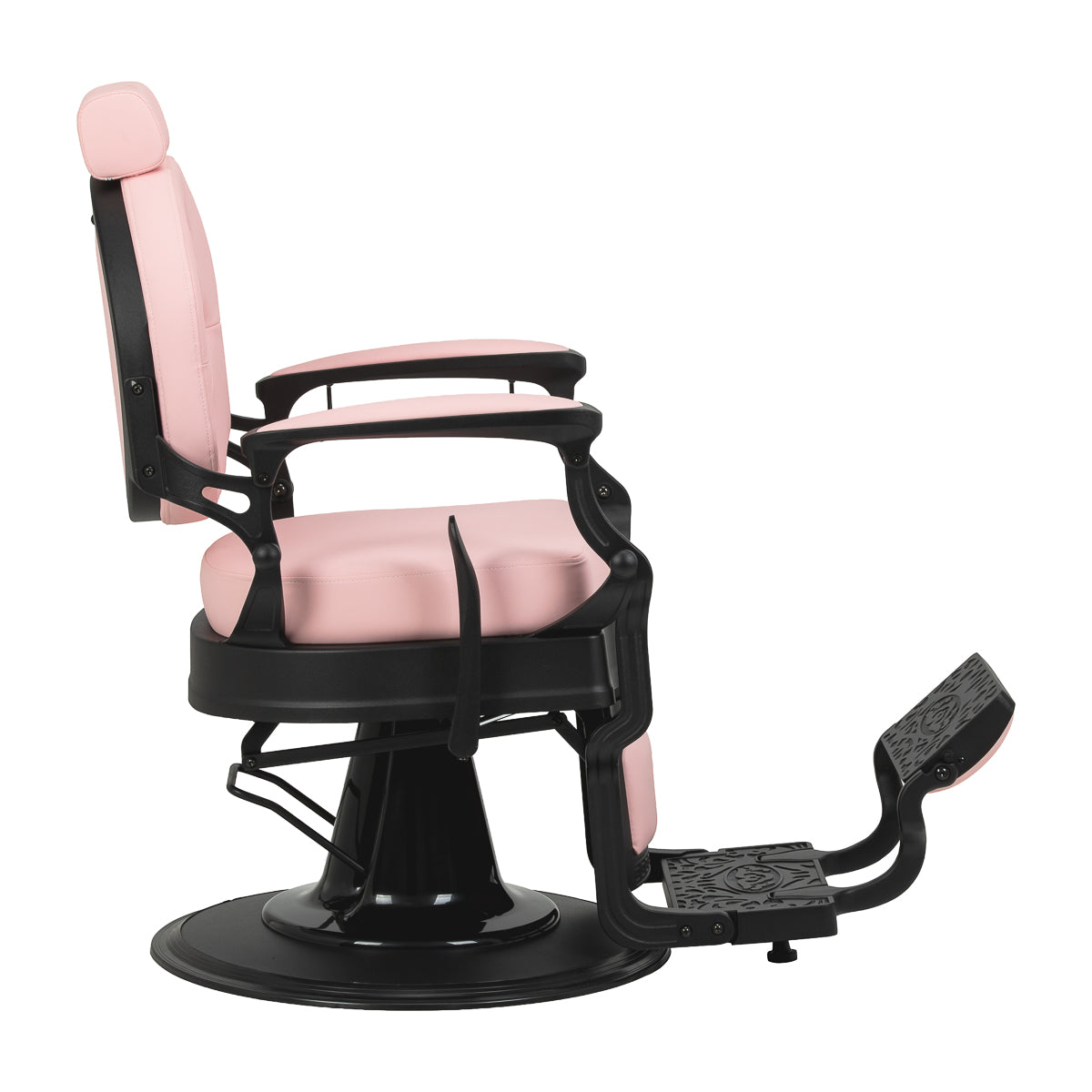 Barber chair Gabbiano President pink with black base