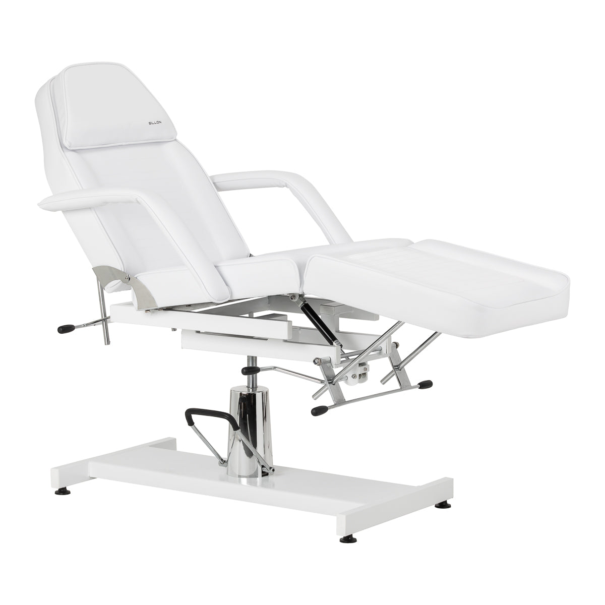 Hydraulic cosmetic chair Sillon 210 with cradle white