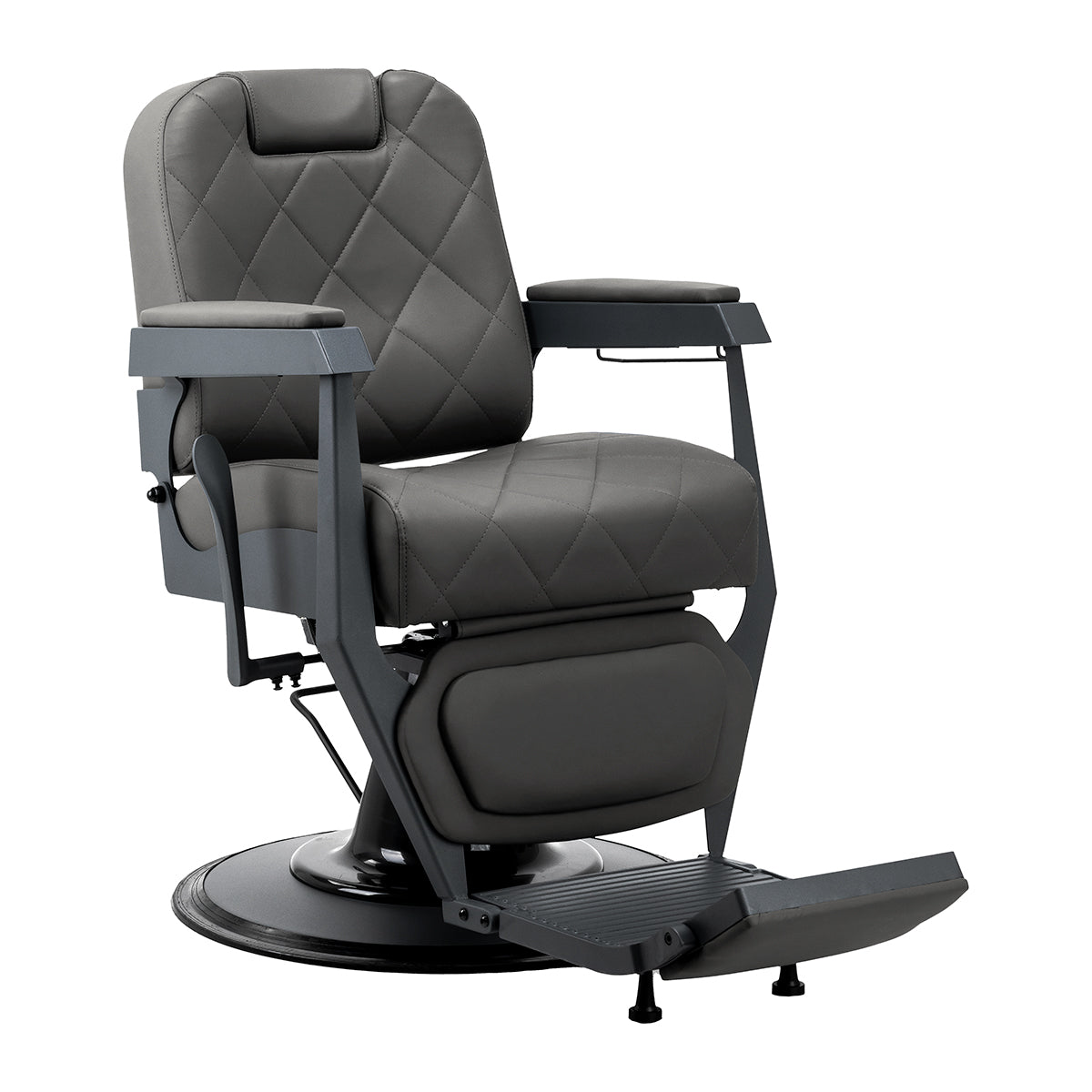 Gabbiano barber chair Bruno graphite with a grey base