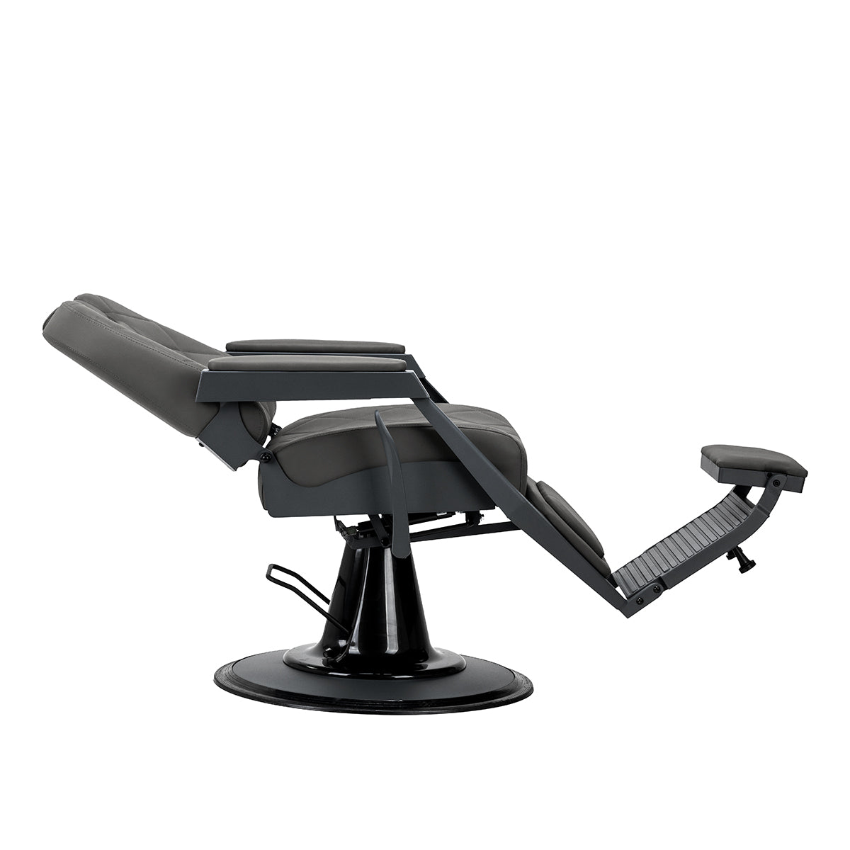 Gabbiano barber chair Bruno graphite with a grey base