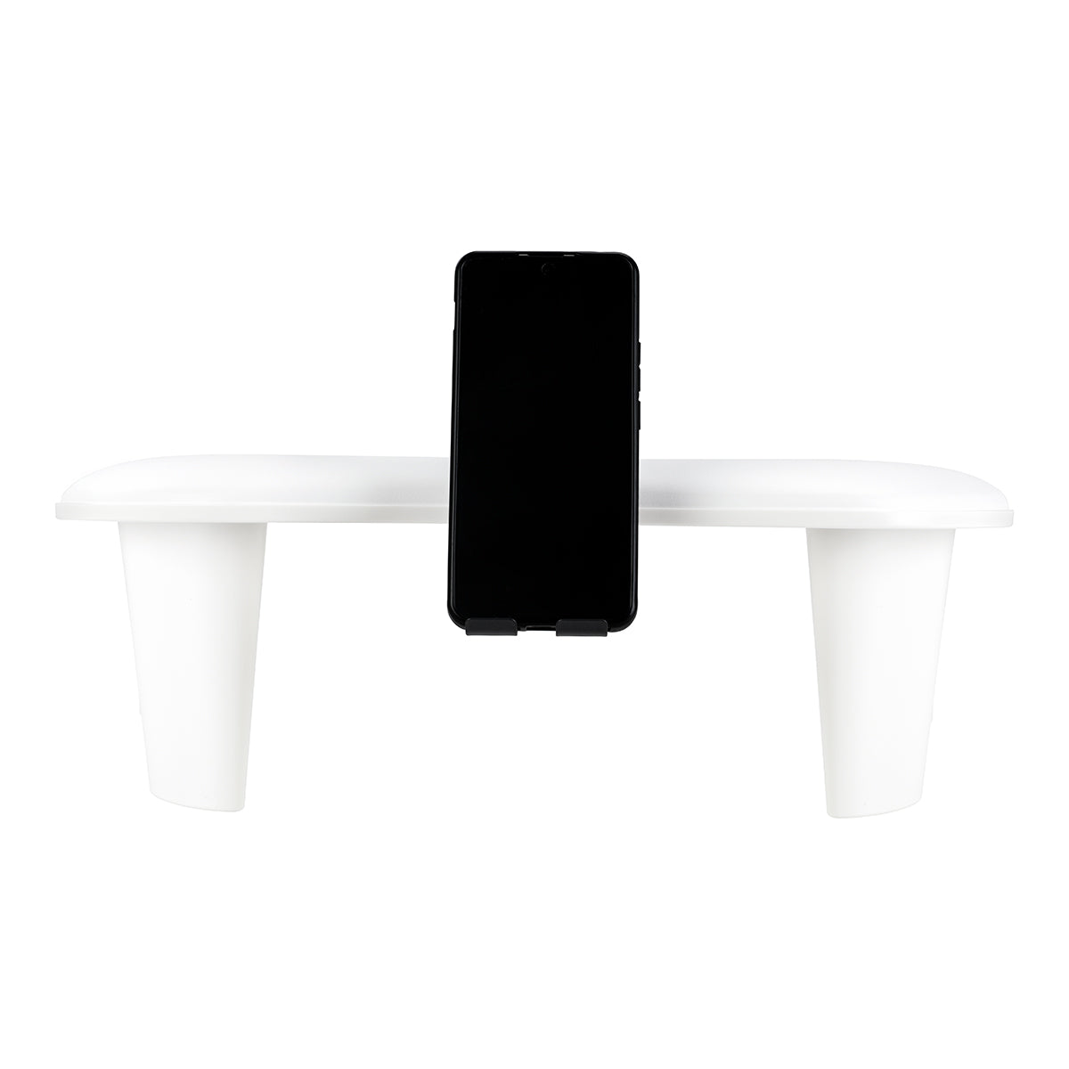 MOMO Croissant manicure rest with mobile phone holder white