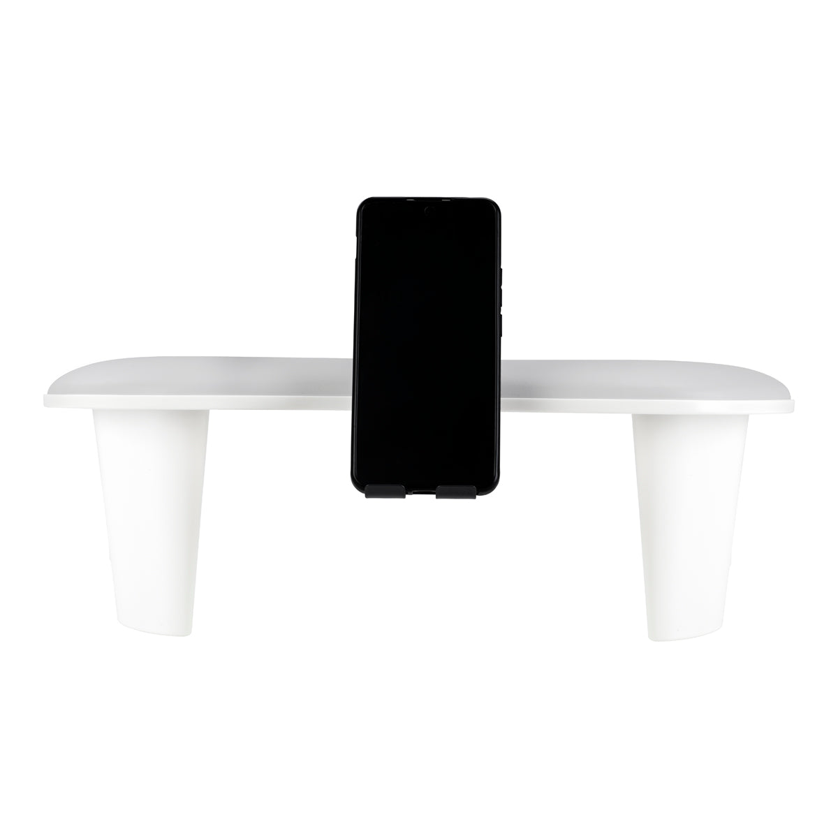 MOMO Croissant manicure rest with mobile phone holder grey