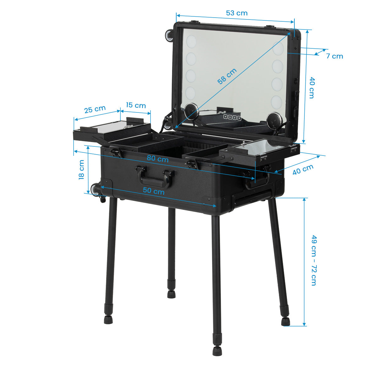 Portable speaker stand with speakers Plus black
