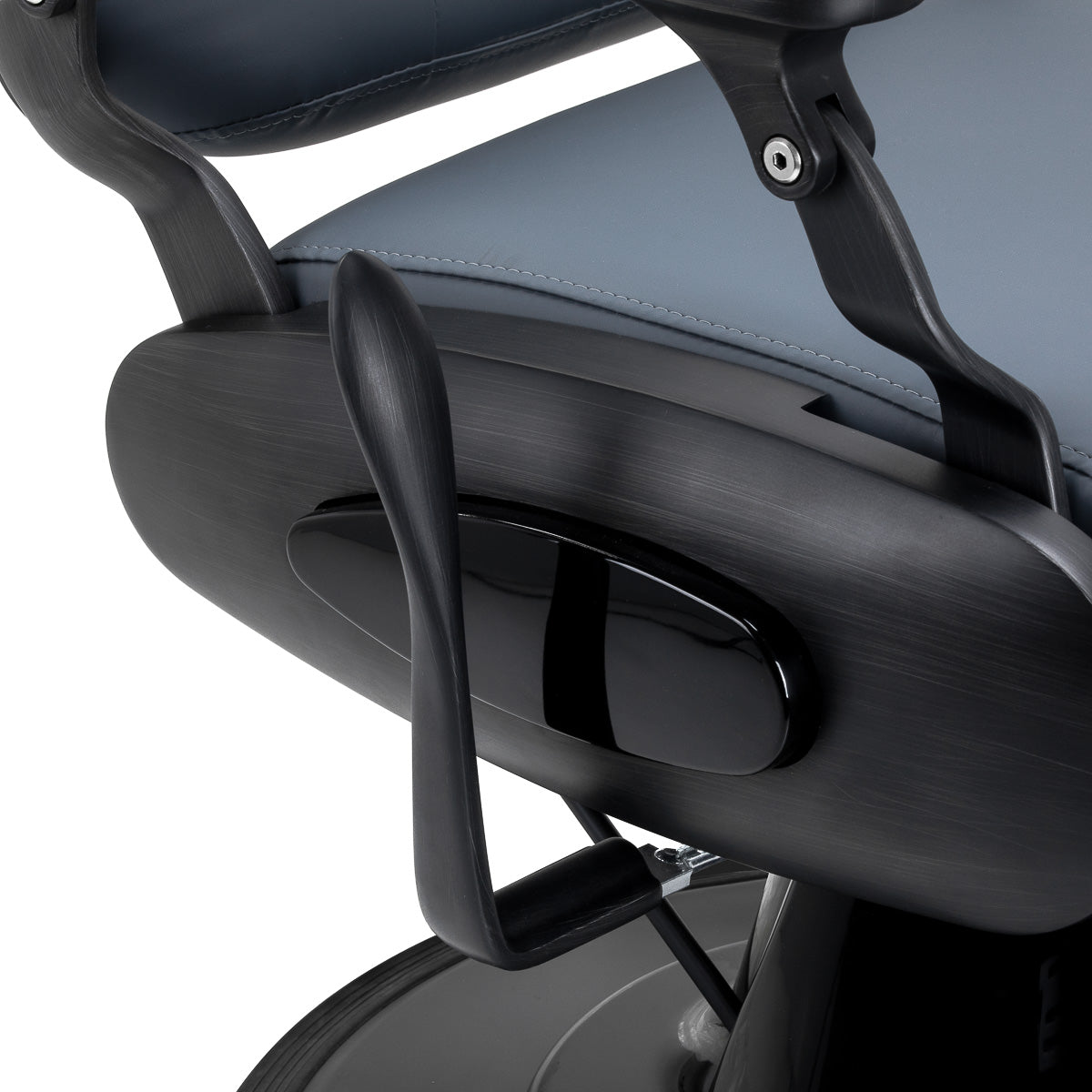 Barber chair Gabbiano Francesco graphite with brushed frame second class
