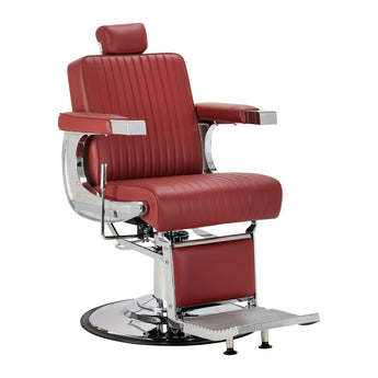 Gabbiano Visionerio+ barber chair red chrome frame